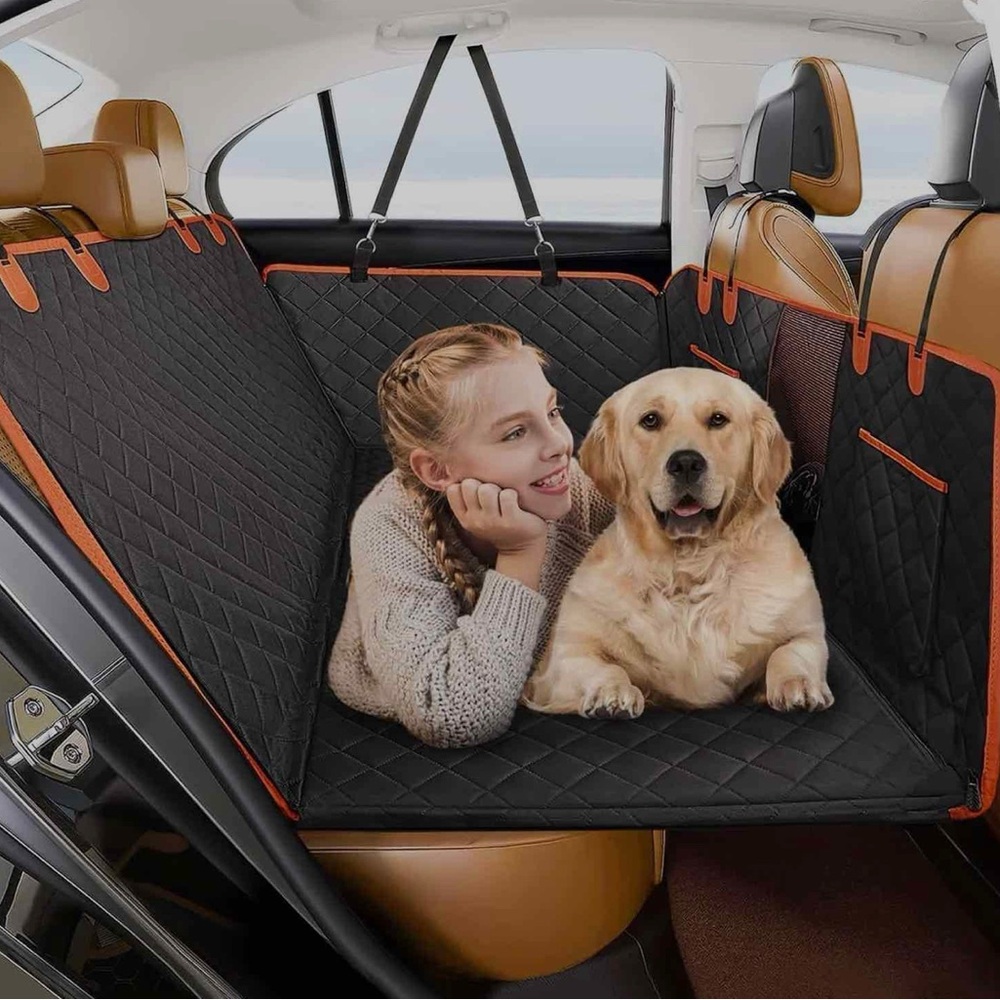 Deluxe Black Dog Car Seat Extender/Cover